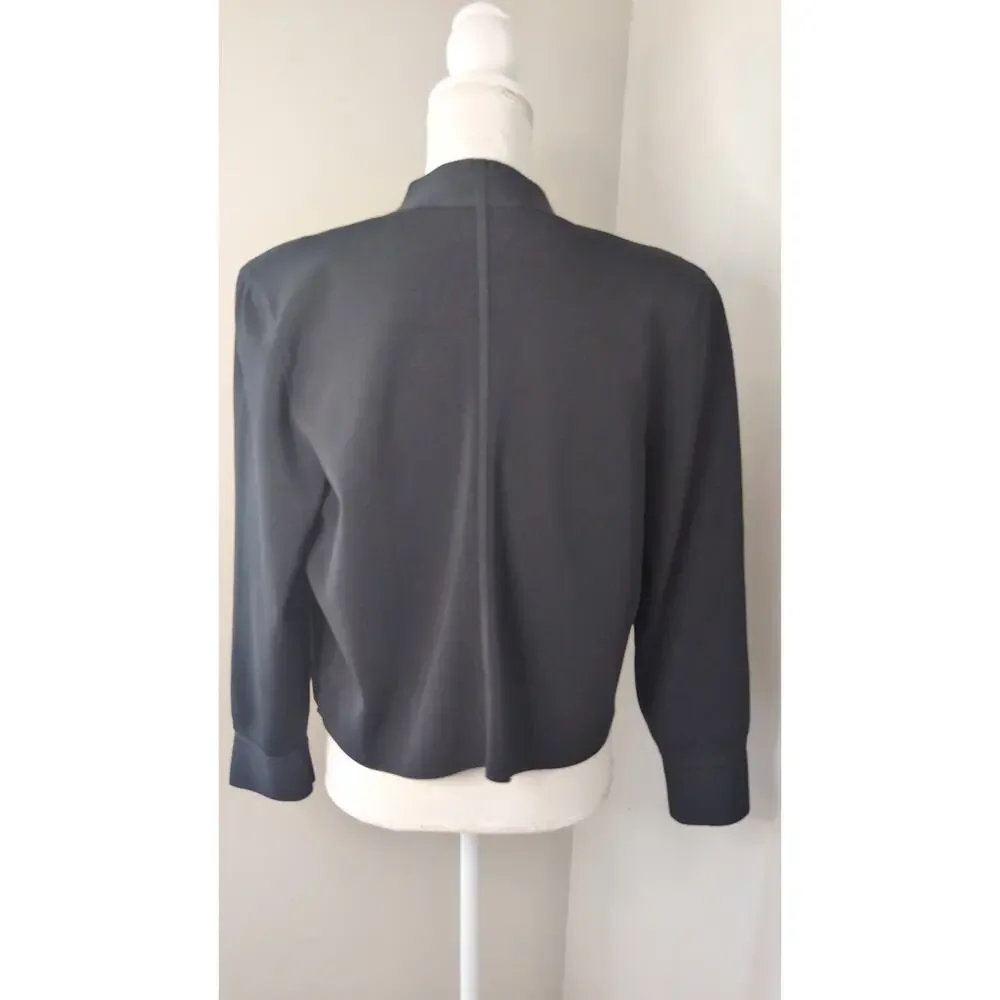 MM LaFleur Open Front Blazer XL Black Workwear Minimalist Jacket